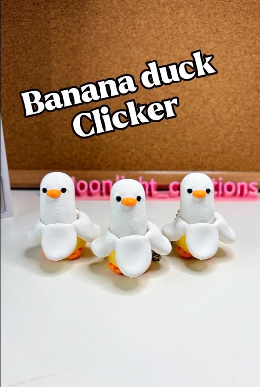 Banana Duck Fidget Clicker – 3D Printed Stress Relief Desk Toy