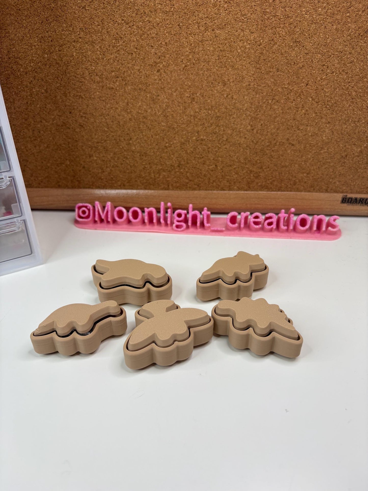 Dino Nugget Clicker Fidget Toy - 3D Printed PLA - Set of 5