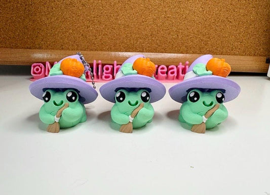 Halloween Frog Witch Clicker | 3D Printed Stress Relief Desk Toy/keychain
