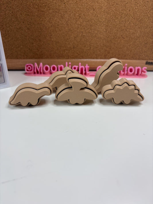 Dino Nugget Clicker Fidget Toy - 3D Printed PLA - Set of 5